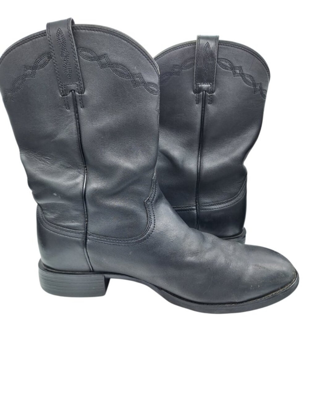 Ariat Men's Heritage Black Leather Roper Boots SZ 12 (Flawed) - Picture 7 of 15